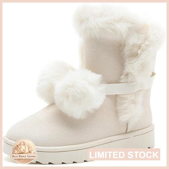 Faux Fur Lace Up Snow Boots Sweetheart Princess Fluffy Winter Boots